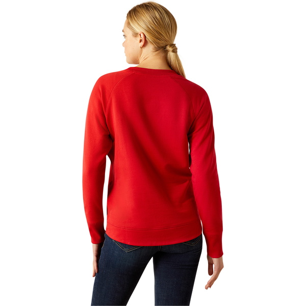 2025 Ariat Womens Benicia Team Sweatshirt 10058587 - Red